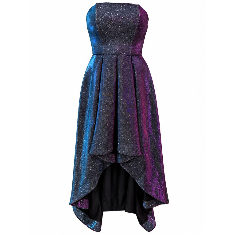 Iridescent High Low Dress